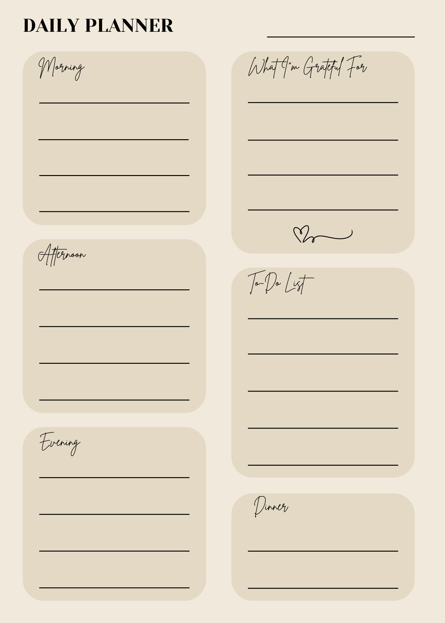 Free Daily Planner