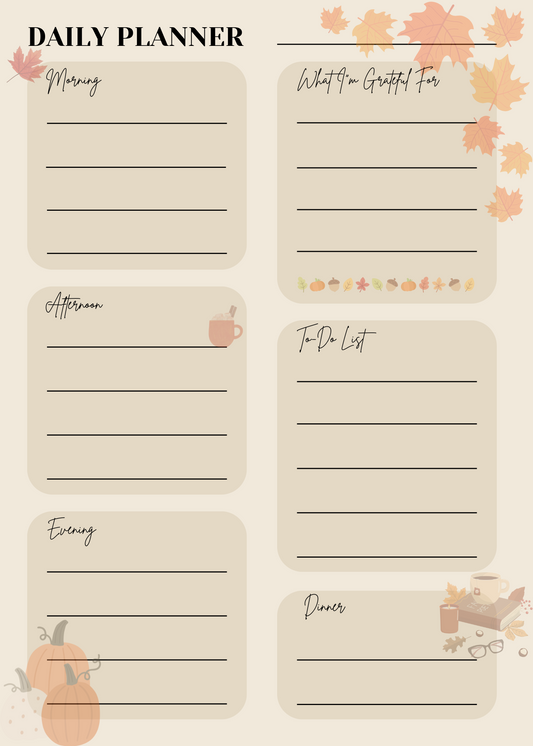 Free Daily Planner | FALL